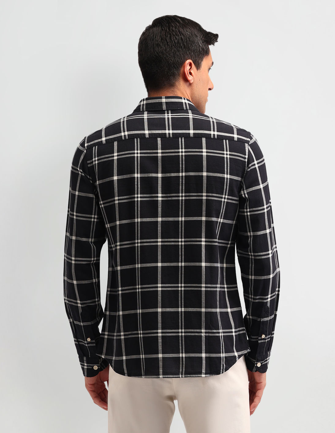 Buy U.S. Polo Assn. Denim Co. Windowpane Check Printed Slim Fit