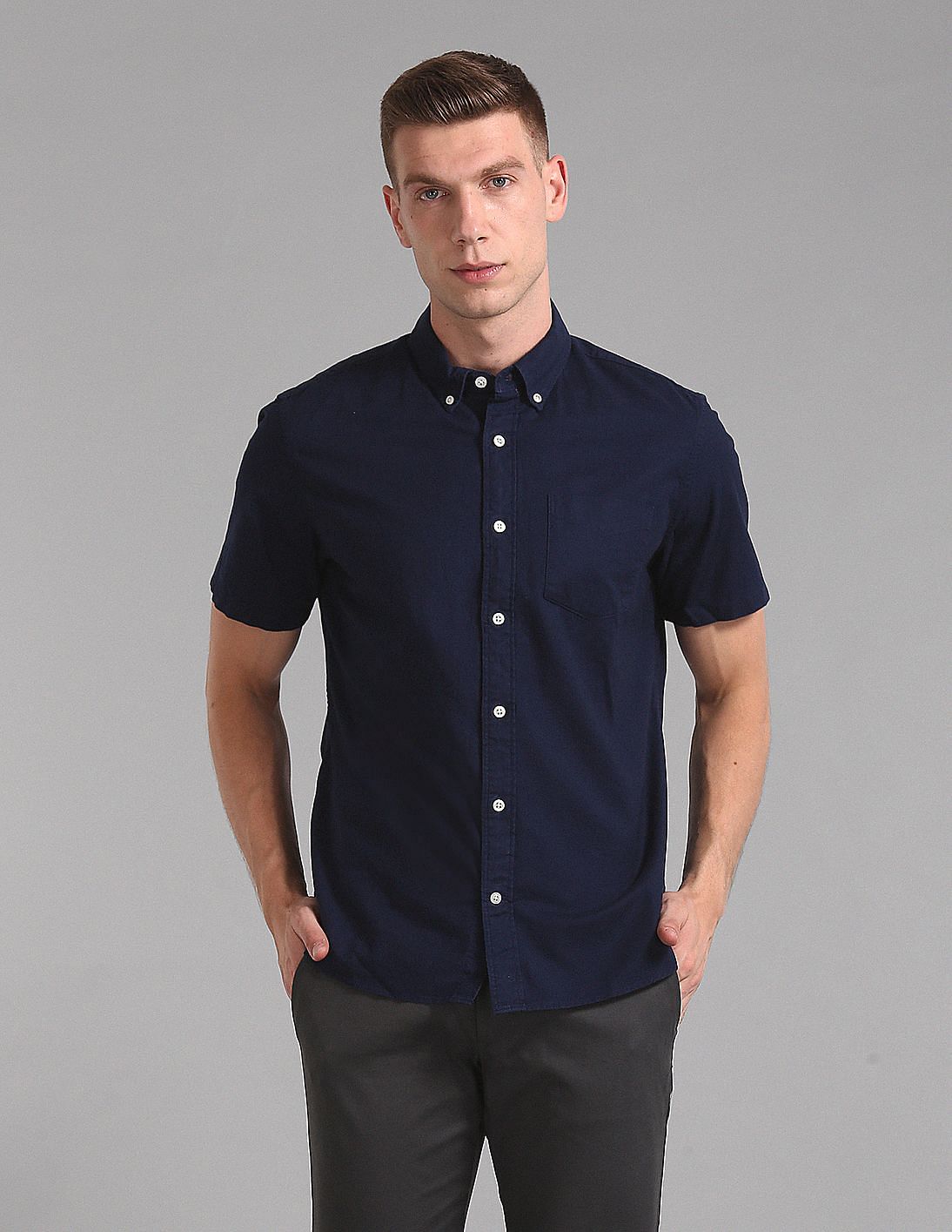 blue corner color polo shirt