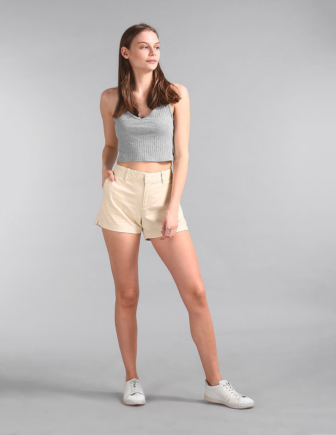 ショートパンツ DONDUP Woman Short White DP767BFE020DBM5 000 ハニーズ Honeys デニムショートパンツ ボトムス ショートパンツ