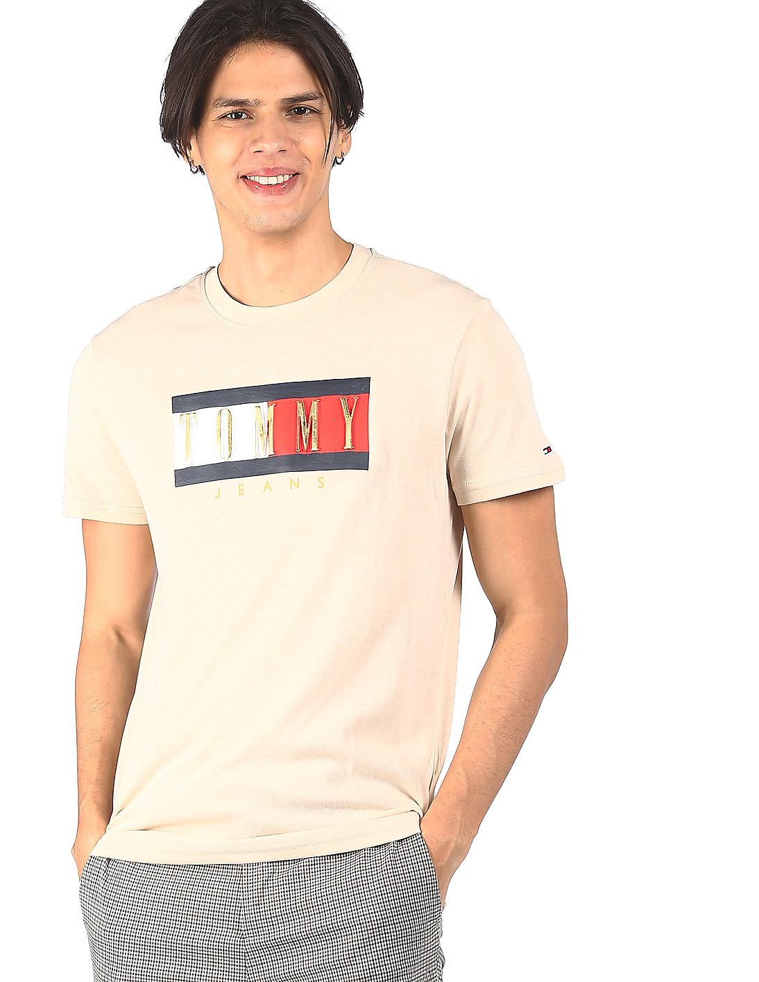 Tommy Hilfiger Mens Big and Tall Flag Logo T Shirt 