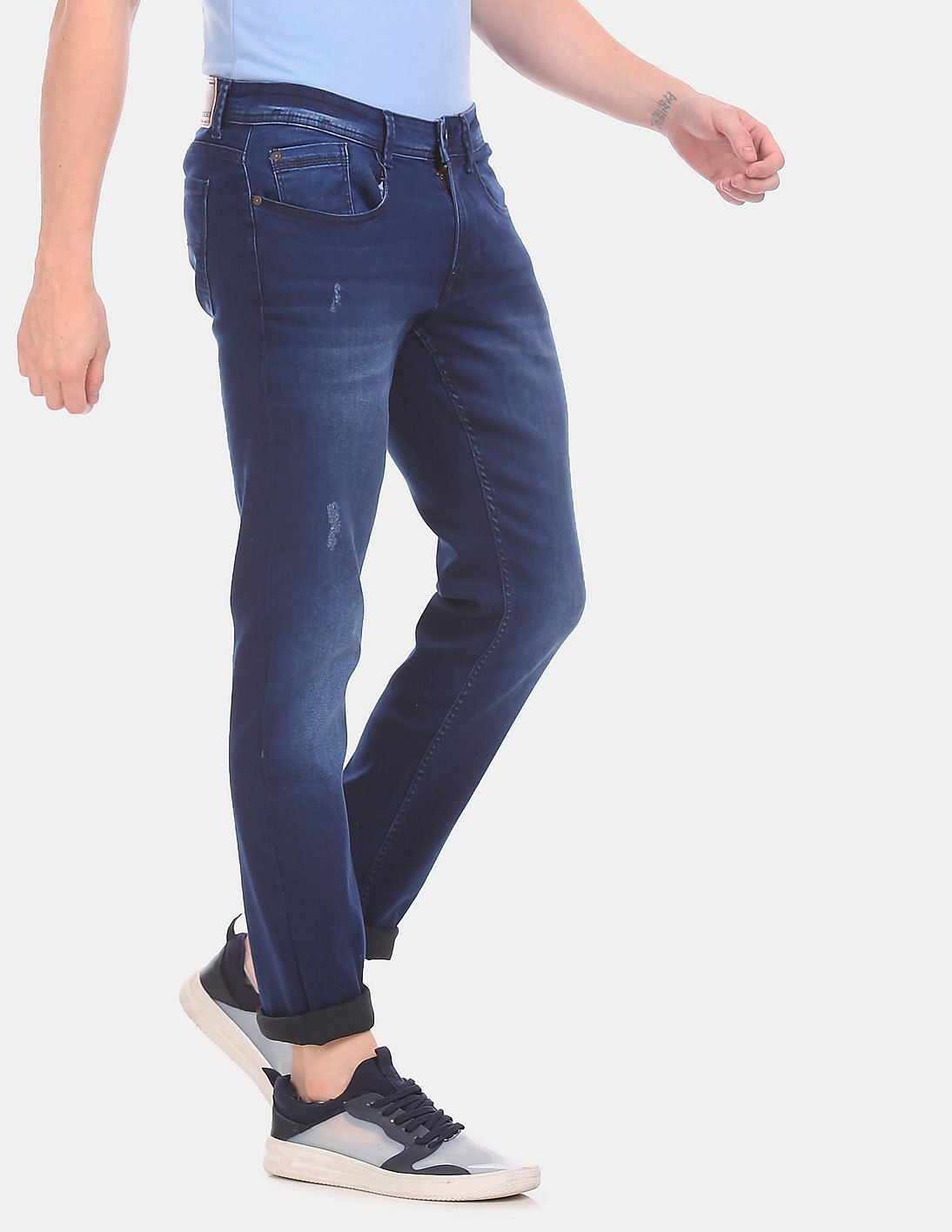 mens distressed slim fit jeans