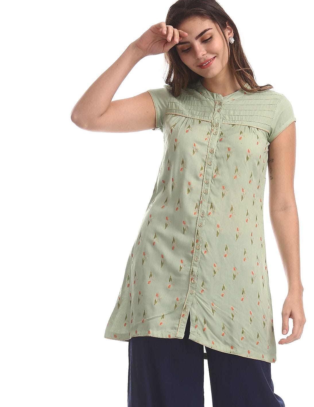 short kurta jeans female