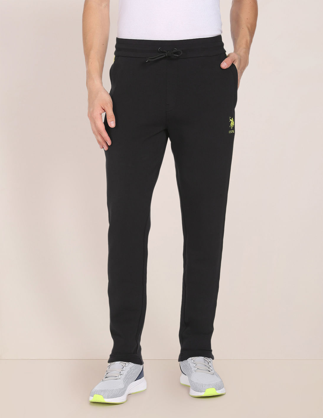 U.S. POLO ASSN. Loungewear : Buy U.S. POLO ASSN. Solid LR001 Lounge Track  Pants Black Online