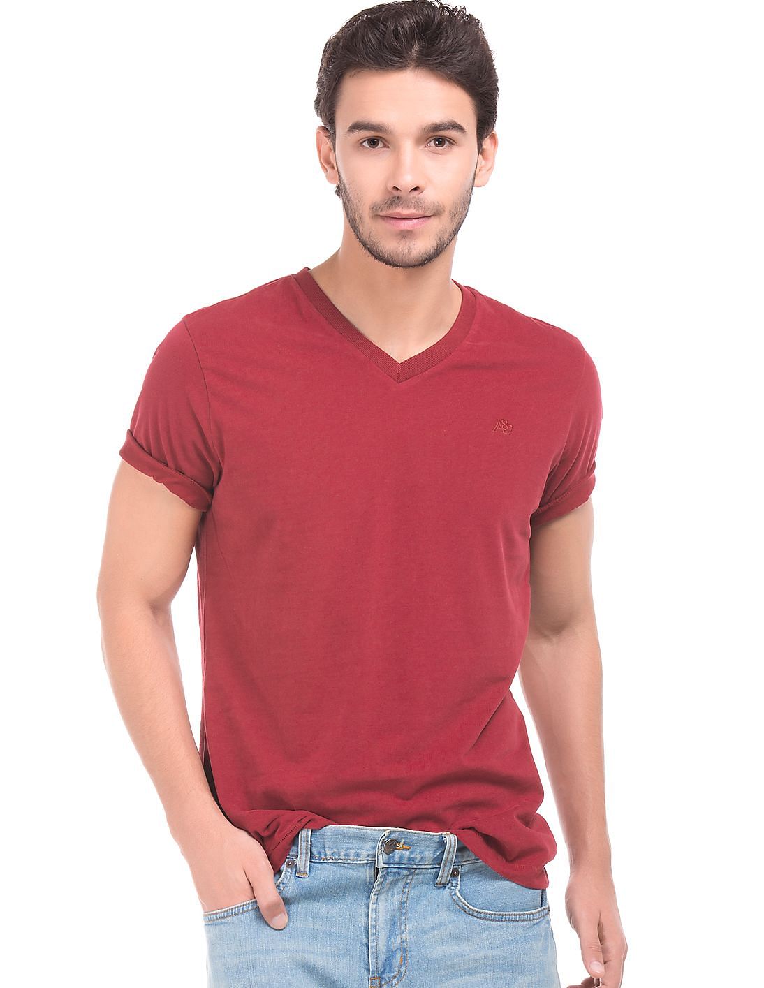 Buy Aeropostale Solid Regular Fit T-Shirt - NNNOW.com