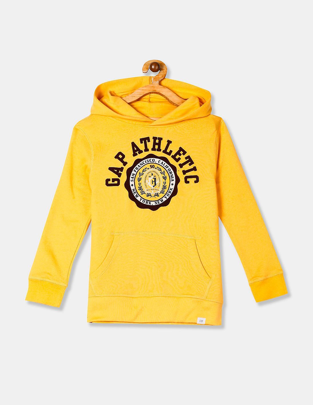 Buy GAP Boys Yellow Brand HD Graphic Hooded Sweatshirt - NNNOW.com