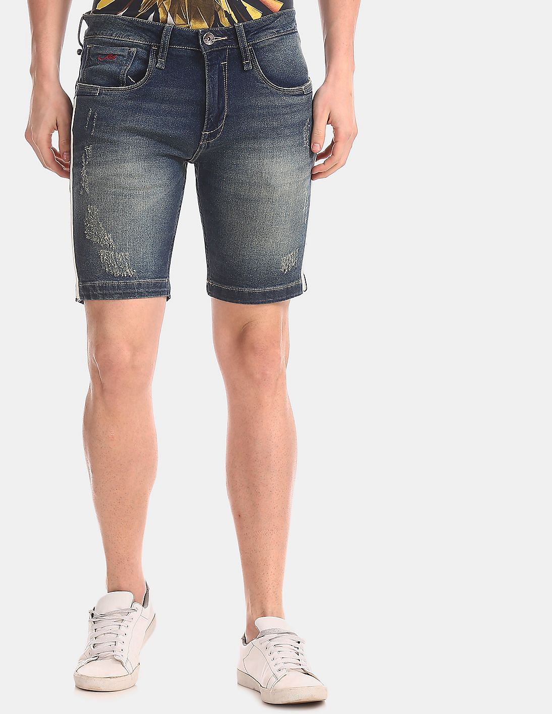 Buy Ed Hardy Dagger Slim Fit Washed Denim Shorts - NNNOW.com