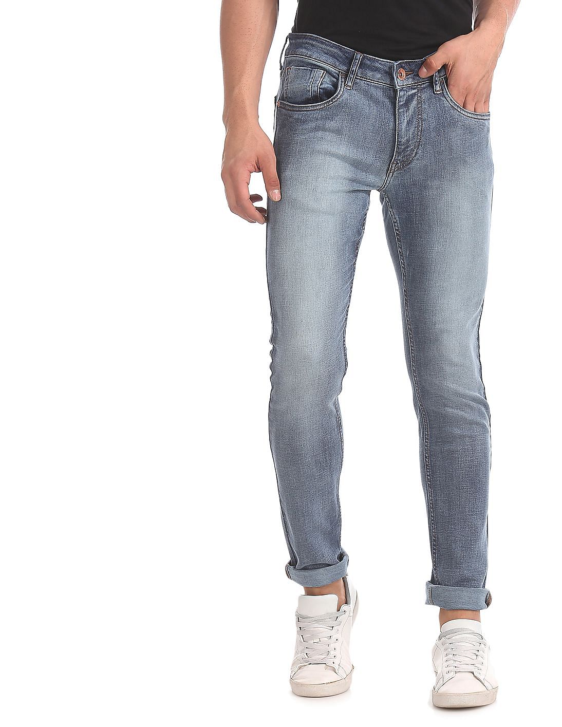 Buy Flying Machine Michael Slim Tapered Fit Stone Wash Jeans - NNNOW.com