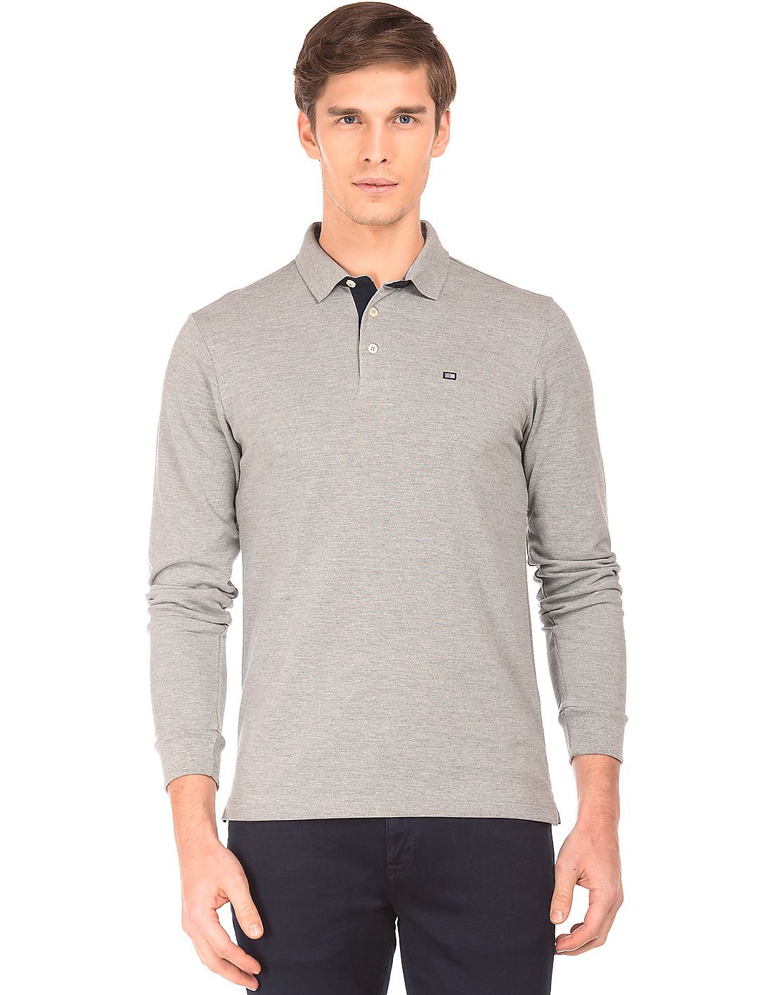 Buy Arrow Sports Regular Fit Long Sleeve Polo Shirt - NNNOW.com