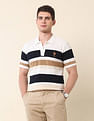U.S. Polo Assn. Horizontal Striped Gold Cup Polo Shirt