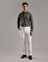 Tommy Hilfiger Striped Regular Fit Plain Woven Shirt