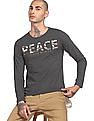 Flying Machine Long Sleeve Round Neck T-Shirt