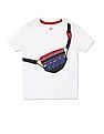 U.S. Polo Assn. Kids Boys White Crew Neck Graphic Print T Shirt