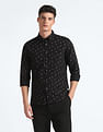 Flying Machine Spread Collar Tropical Print Shirt