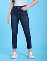 Flying Machine Women Victoria Skinny Fit Frayed Hems High Rise Jeans