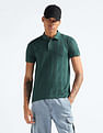 Flying Machine Vertical Stripe Patterned Knit Polo Shirt