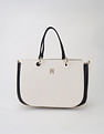 Tommy Hilfiger Solid White Pu Handbag