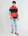 Flying Machine Colour Block Pique Polo Shirt
