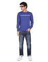 Flying Machine Crew Neck Brand Print Sweatshirt