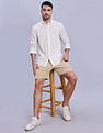 Tommy Hilfiger Striped Regular Fit Plain Woven Shirt