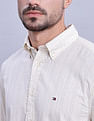 Tommy Hilfiger Striped Regular Fit Plain Woven Shirt