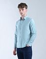 Flying Machine Solid Regular Fit Digitopia Shirt