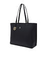 Tommy Hilfiger Solid Blue Pu Tote Bag