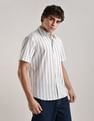 Calvin Klein Jeans Striped Regular-Fit Poplin Woven Shirt