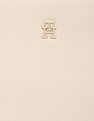 Tommy Hilfiger Solid Beige Polyester Tote Bag