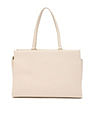 Tommy Hilfiger Solid Beige Polyester Tote Bag