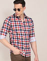 U.S. Polo Assn. Spread Collar Checked Casual Shirt