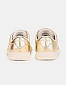 Cole Haan Women Gold Lace Up GrandPrØ Tennis Sneakers