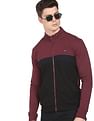 Arrow Sports High Neck Colour Block Sweatshirt