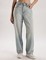 Calvin Klein Jeans Heavy-Wash Loose-Fit High Rise Jeans