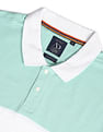 AD by Arvind Cotton Horizontal Stripe Polo Shirt