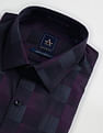 Arrow Textured Check Cutaway Collar Shirt