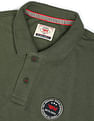 Flying Machine Printed Collar Applique Logo Polo Shirt