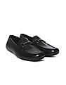 Calvin Klein Men Black Horsebit Leather Loafers
