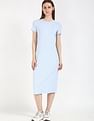 Tommy Hilfiger Cotton Crew Neck Midi Dress