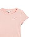 Tommy Hilfiger Kids Girls Texture Slim-Fit Cotton T-Shirt