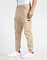 Flying Machine Solid Jogger Fit Cargo Trousers