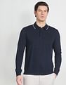 Arrow Long Sleeve Patterned Knit Polo Shirt
