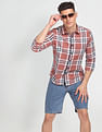 Flying Machine Tartan Check Twill Shirt