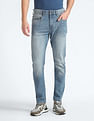 Flying Machine Stone Wash Slash Slim Tapered Fit Jeans