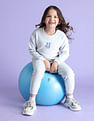 U.S. Polo Assn. Kids Girls Ribbed Sweatshirt