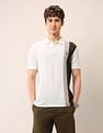 U.S. Polo Assn. Denim Co. Colourblocked Pure Cotton Polo Shirt
