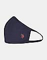 U.S. Polo Assn. Kids Unisex Kids Assorted Reversible Triple Layer Anti Viral Face Masks - Pack Of 3