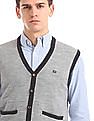 Arrow Sports V-Neck Sleeveless Cardigan