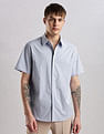 Calvin Klein Jeans Mens Blue Solid Shirt