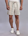 Tommy Hilfiger Loose Fit Striped Mid Rise Shorts
