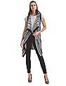 U.S. Polo Assn. Women Patterned Knit Open Front Longline Shrug